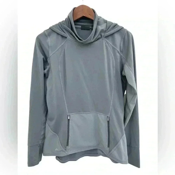 Athleta Plush Tech Hoodie Running Slate Gray Size Small - Picture 1 of 8